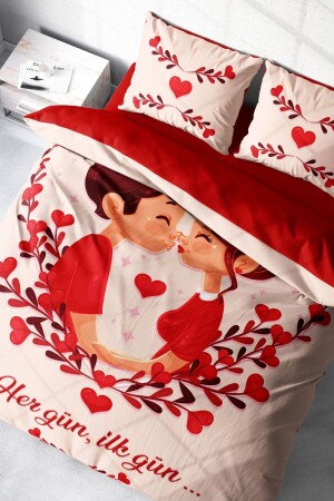 Valentine's Day Cotton Satin Double Duvet Cover Set monohome16685 - Monohome