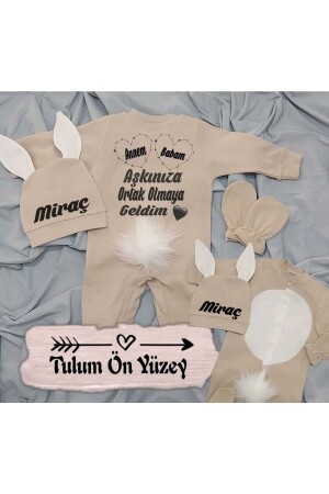Valentine's Day Special Written Baby Romper, Baby Boy Named Miraç Hospital Released 807963552342342 - BY TUNA DESİGN