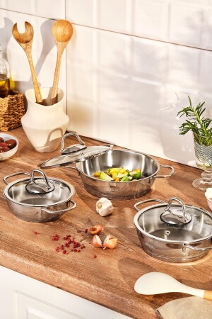 Valeria 6 Piece Pan Set 600. 15. 01. 2749 - Emsan