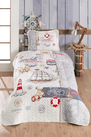 Valetta Home 100% Cotton Youth Bedspread Sailife SAİLİFEV1 - Clasy