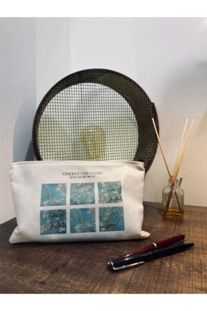 Van Gogh Mandelblüten-Make-up-Tasche – Stifthalter – Handtasche – bedruckte Stofftasche - Grafikspan