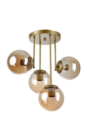 Vanessa Modern Design Living Room Kitchen Bedroom Antique Color Honey Glass 4-Piece Chandelier 172478 - Modavize