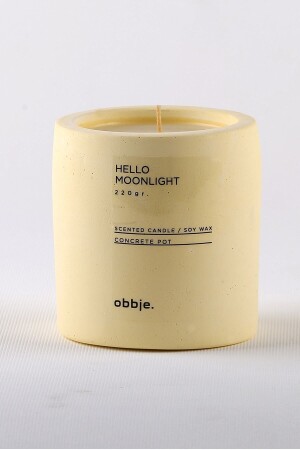 Vanille- und Marshmallow-Duft – dekorative Kerze im Betontopf - Obbje