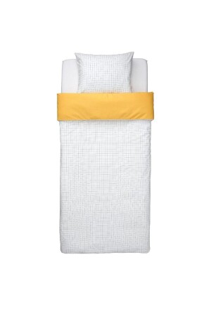 Vankrets Single Duvet Cover Set, White-yellow, Child, Youth, 105. 079. 37mm - IKEA