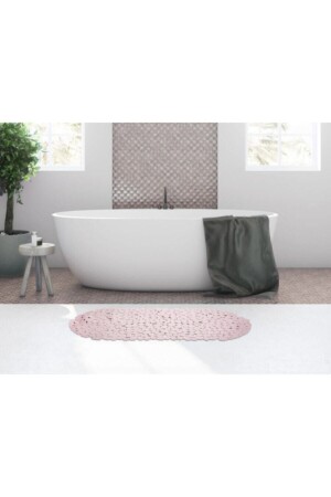 Vantuzlu Banyo Ve Duş Kaydırmaz Paspası - Rose