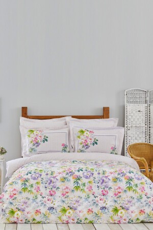 Vanty Purple Double 100% Cotton Duvet Cover Set 200. 18. 01. 0637 - Karaca Home