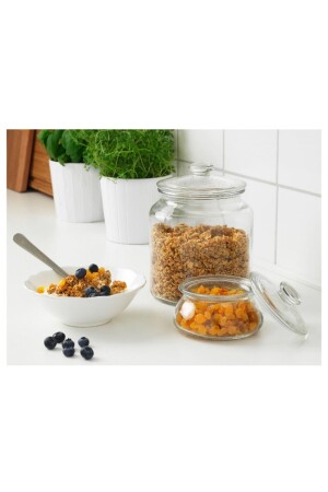 Vardagen Transparent Glass 1.9 L Glass Jar with Lid 291928 - IKEA