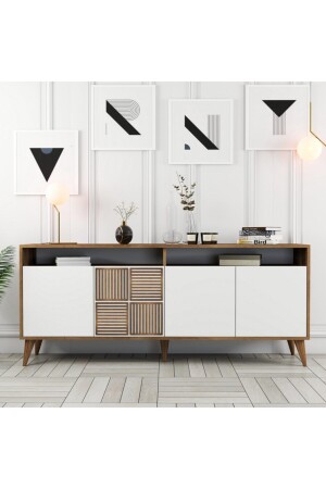 Variant Milan Console Walnut White mlnknsl - Variant Mobilya
