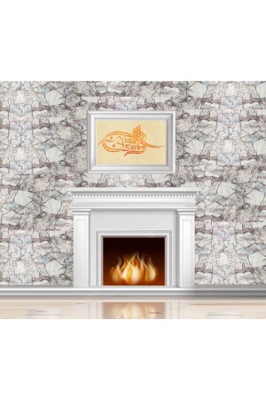 Variegated Slate Stone Pattern Self Adhesive Wall Panel Paper - Renkli Duvarlar