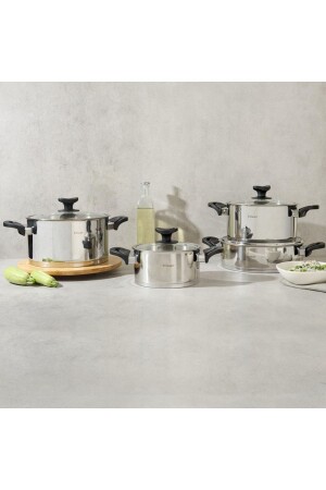 Vega Bakelite 8 Piece Cookware Set Soft Touch Black P178PŞÜ. 86953. 01 - Hisar