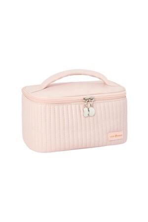 Vega gesteppter Make-up-Organizer und Reiseetui aus Kunstleder – Rosa - Valoa