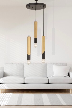 Vegamu 3-Piece Round Antique Modern Corridor Kitchen Living Room Retro Chandelier 3620-3Y-FR - Apliqa
