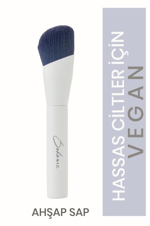 Vegan Drop Foundation Makeup Brush-v702 Wooden Handle 13. 5cm - Soho N.Y.C.