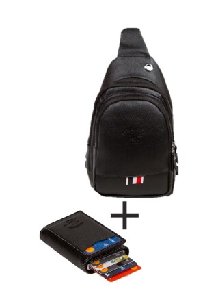 Vegan Leather Black Headphone Waist and Cross Shoulder Bag Automatic Mechanism Smart Credit Card Holder - Newish Polo Accessories