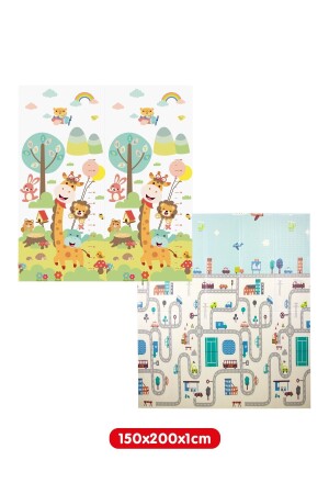 Vehicles Cute Friends Foldable Play Mat (MATI) 150x200x1 Cm (WITH CARRYING BAG) - Elfobaby