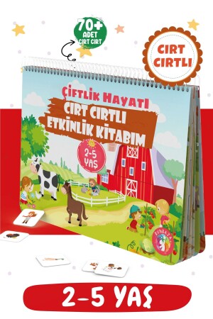 Velcro Activity and Farm Life Book 2-5 Years Old - Fun Book That Develops Speech and Attention - Bunbaza