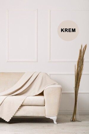 Velere Cream Chenille Double Sided Sofa Bed Sofa Cover Shawl - Velerde Home