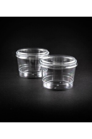 Veliday Plastic Dessert Container Bowl 250cc Bodega 30 Pieces with Lids - Genel Markalar