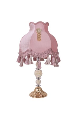 Velvet Covered Brooch Decorated Pink Vintage Lampshade Ab0120 AB0120 - Dekovien