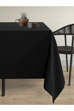 Velvet Textured Panther Black Carefree Tablecloth - Demor Home