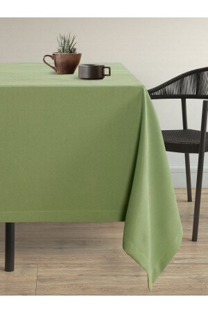 Velvet Textured Sweet Green Carefree Tablecloth - Demor Home