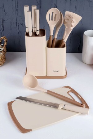 Venita Stand Serving Set - Beige - Arow