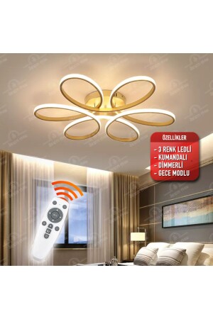 VENITA WASHED CONTROLLED 3 COLORS LED DIMMERS PLAFONIER MODERN LED CHANDELIER - Sanctum