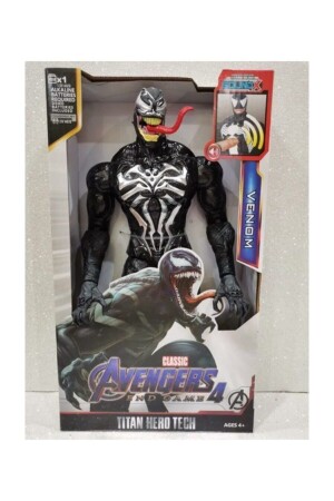 Venom The Amazing Spiderman Action Figure Toy Lighted Talking 28. 5cm - Avengers