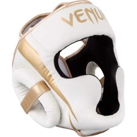 Venum Elite Boxing Helmet - White/Gold - Venum
