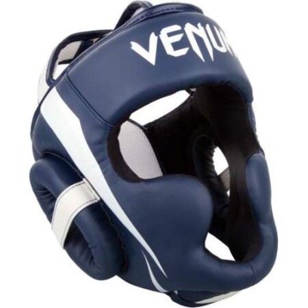 Venum Elite Boxing Helmet - White/Navy Blue - Venum