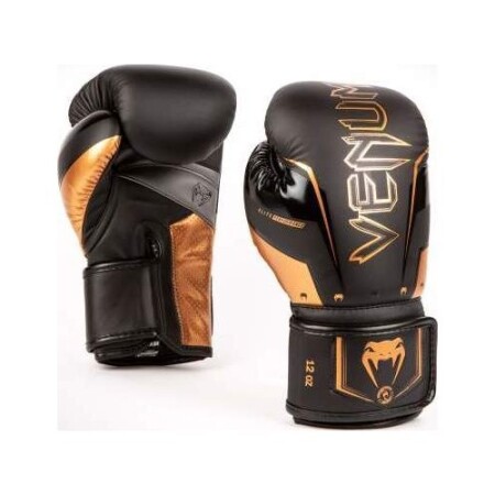 Venum Elite Evo Boxing Gloves - Black/Bronze - Venum