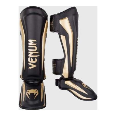Venum Elite Standup Leg Guards - Black/Gold - Venum
