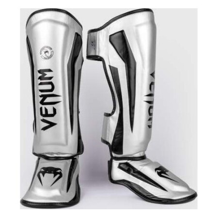 Venum Elite Standup Shinguards - Silver/Black - Venum