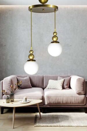 Venus 2-Piece Pendant Lamp Chandelier Special Model - Modern Chandelier - Living Room - Hall - Bedroom VN2 - VEDA AVİZE