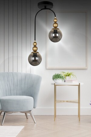 Venus 2-teiliger Hängelampen-Kronleuchter – Pro Star-Modell – Wohnzimmer – Flur – Schlafzimmer – Flur OTAL-VENÜS - VEDA AVİZE