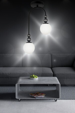 Venus 2-teiliger Hängelampen-Kronleuchter – Pro Star-Modell – Wohnzimmer – Flur – Schlafzimmer – Flur OTAL-VENÜS - VEDA AVİZE