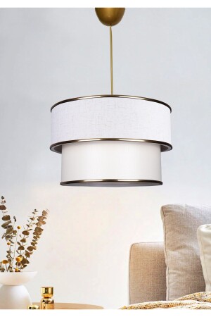 Venus Cream Wrapping Paste Gold Detailed Fabric Pendant Lamp AYD-2923 - HOMİNG