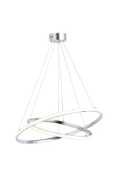 Venüs Iı Modern Yuvarlak Daire Krom Sarkıt 2'li Beyaz Işık Gün Işığı 3'lü Mod Led Avize 17.5972.40.0322 - Özçelikler