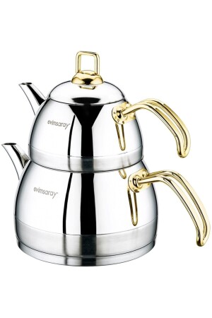 Venus Medium Size Teapot Gold S-1133 - Evimsaray