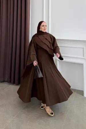 Vera Premium Keten Etek Takım Acı Kahve - Nuuwears