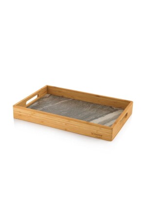 Vera Small Size Marble Patterned Tray-1 Piece-black 1S7617-30050-BAM01 - Schafer