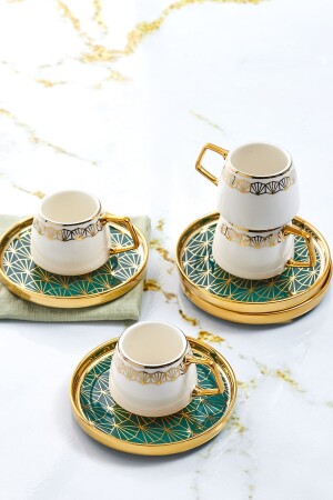 Verde Set of 6 Coffee Cups 100 ml 153. 03. 06. 8724 - Karaca