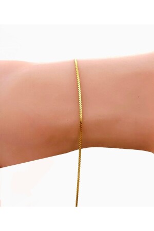 Vergoldetes, geflochtenes italienisches Kettenarmband aus Silber und Gold - Söğütlü Silver
