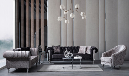 Veronica Black Sofa Set - Cadde Yıldız