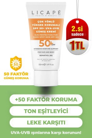 Versatile High Protection SPF +50 Factor Uva - Uvb Sunscreen - Licape