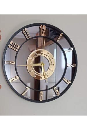 Verspiegelte Wanduhr (mit goldenen Ziffern) - Estetik