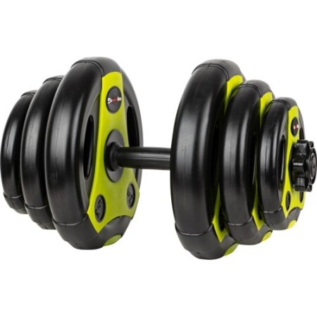 Verstellbare Hantel inSPORTline 3-18 kg Schwarz-Grün - inSPORTline