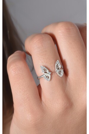 Verstellbarer Ring aus 925er-Sterlingsilber, Schmetterlingsmodell, JLX-KPL0029 - jelux silver