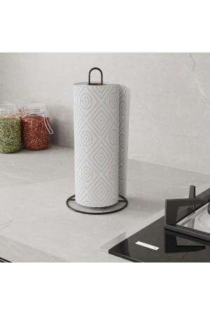Vertical Towel Holder Vertical Towel Rack Paper Towel Rack Rolled Towel Holder Rolled Napkin Holder Black - Emkatex