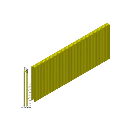 Verzinkte Klammern MILWAUKEE 18G/15mm, 9200 Stück. - Milwaukee Accessories